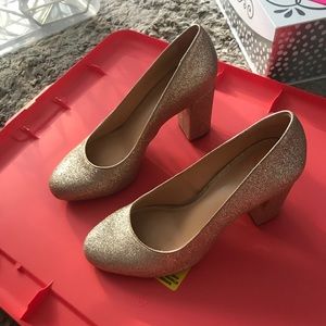 Gold GB sparkle pumps size 7M
